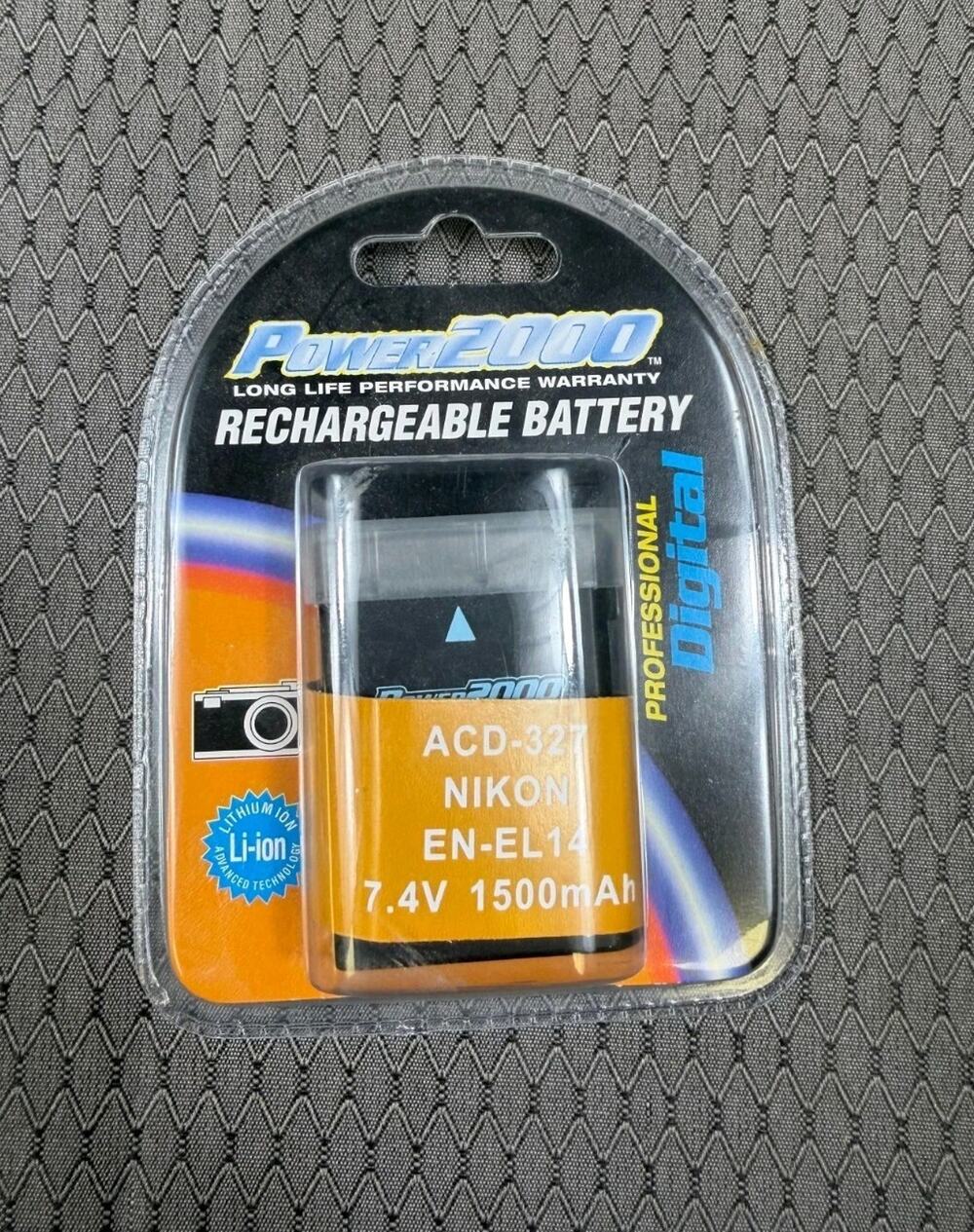 Power 2000 Rechargeable Battery Nikon ACD-327 EN-EL14 7.4V 1500mAh NEW